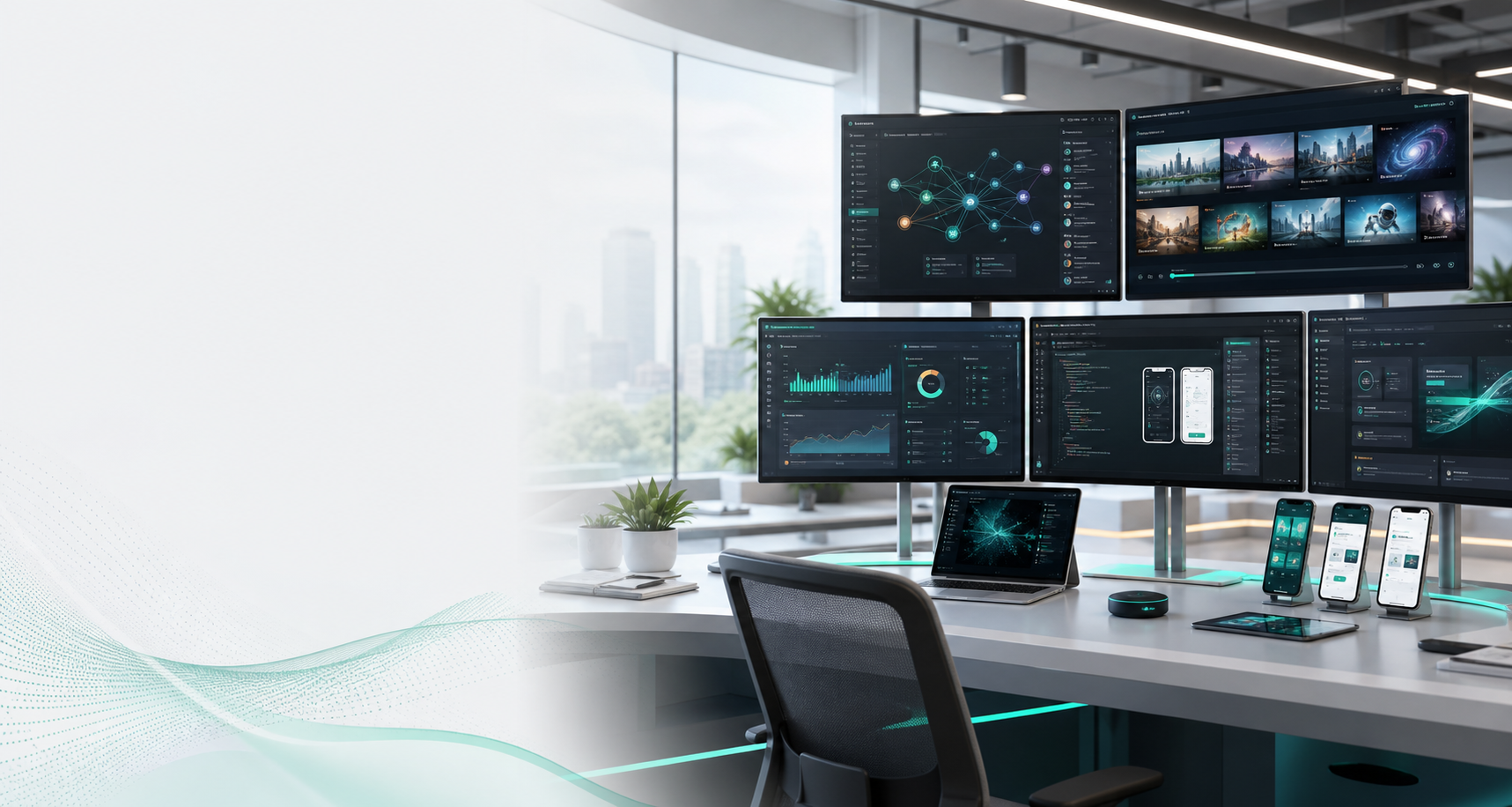 AI, video, mobile, and web platform dashboards